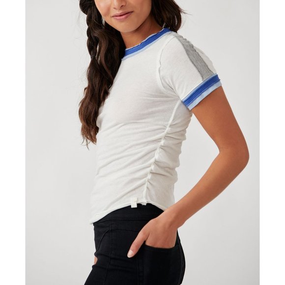 FREE PEOPLE Sporty Mix Tee / Nilla Cream - Picture 6 of 11